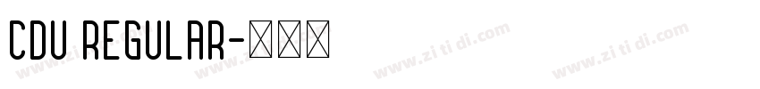 CDU Regular字体转换